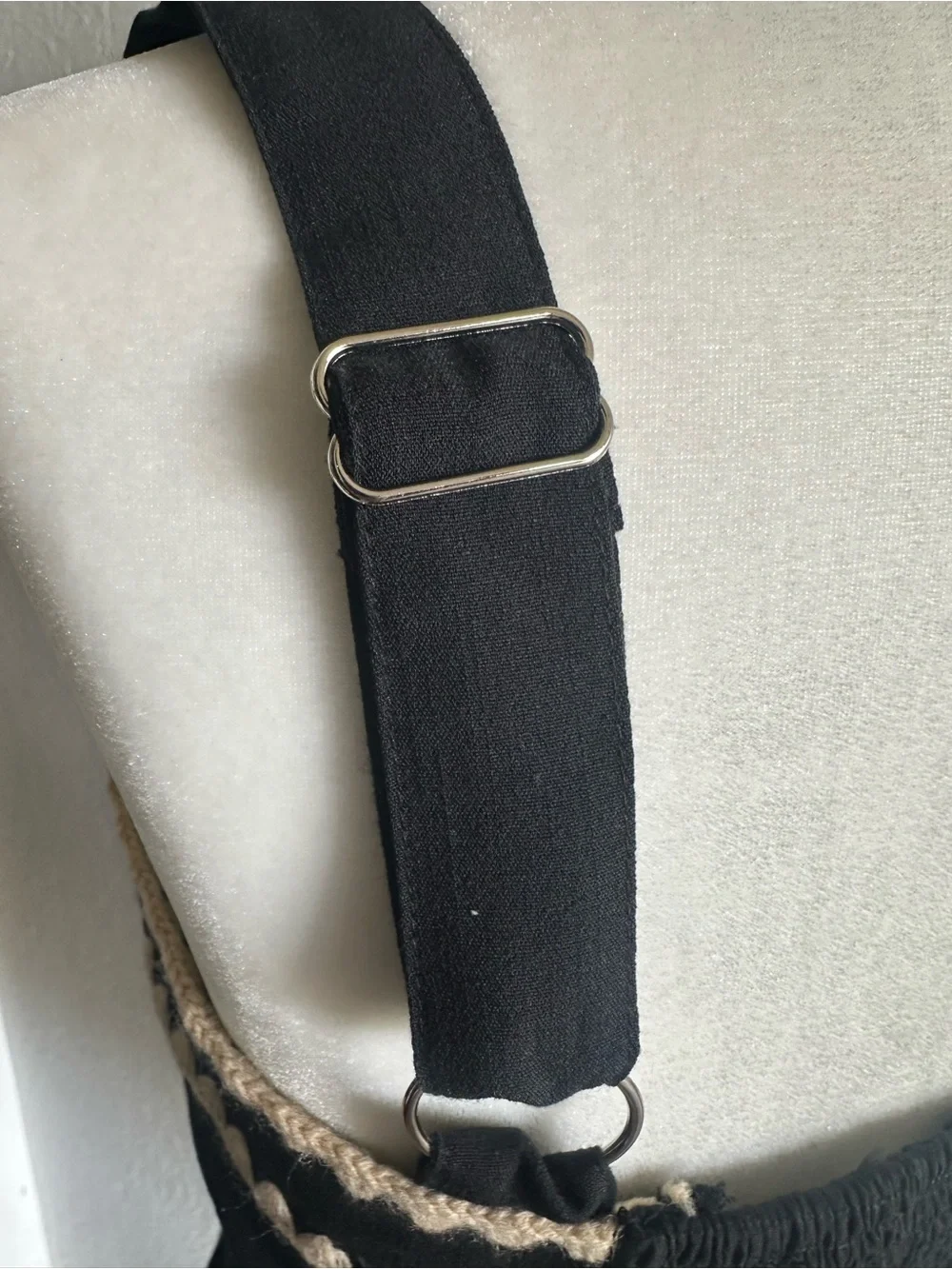 Black Romper with Cream Scallop Trim - Picture 6 of 8